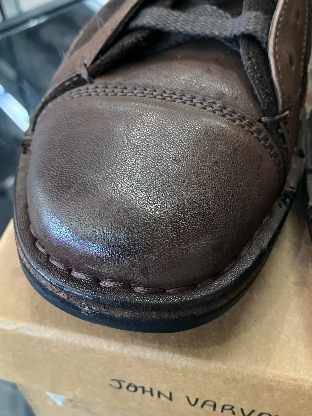 John Varvatos Chukka Lace Up Leather Suede Dark Brown Size 9.5